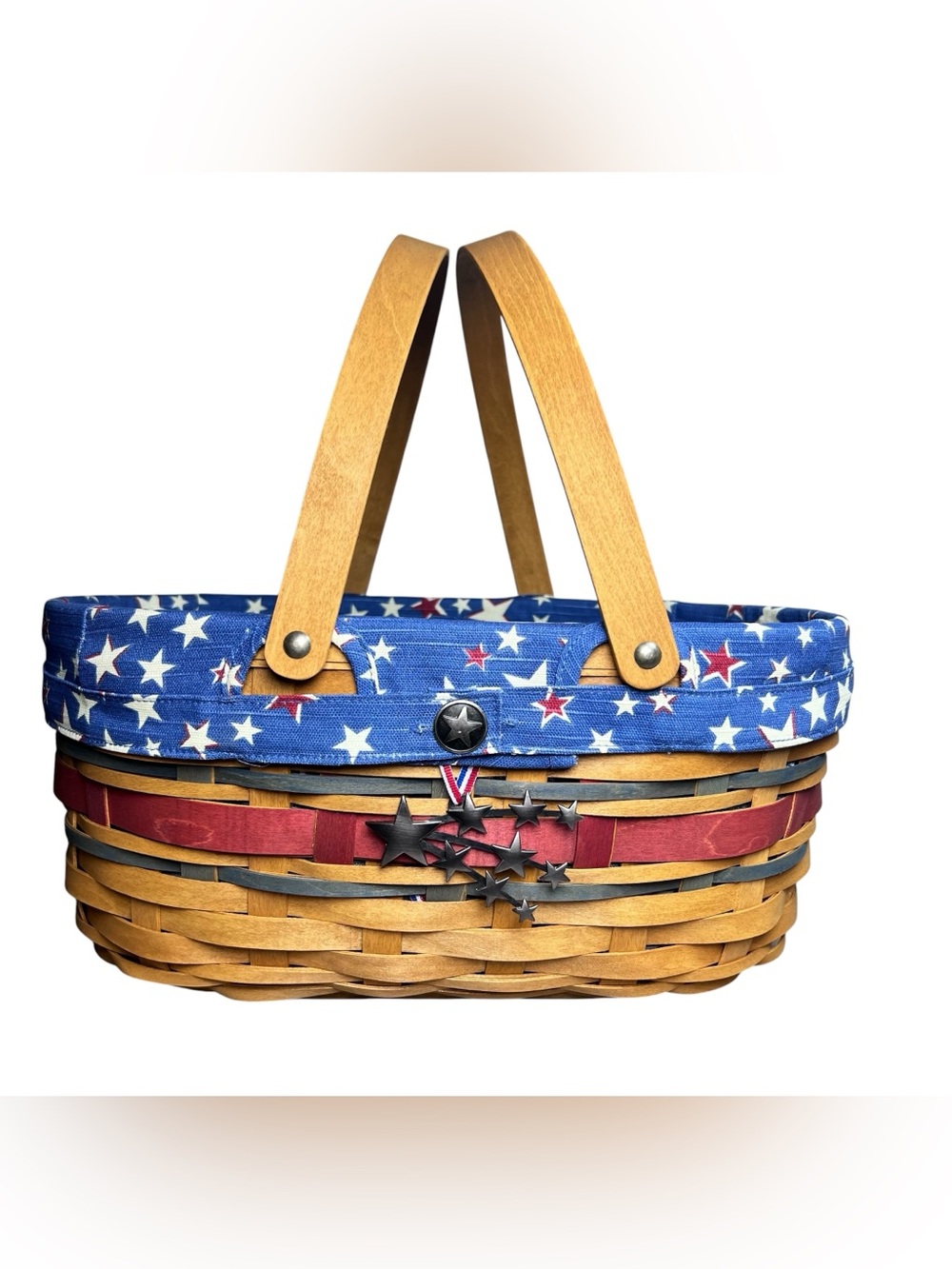 Longaberger Retired 2008 American Celebrations Oval Market Basket Combo